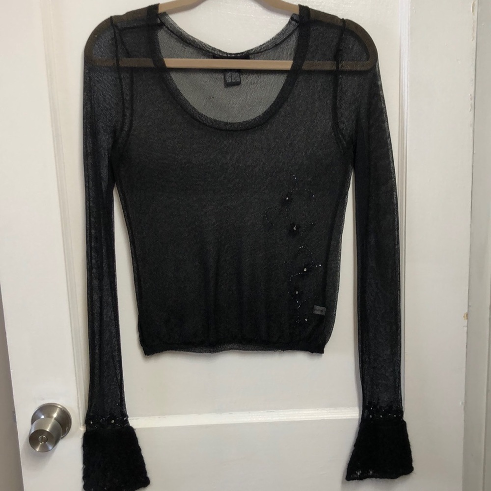 The Limited Black Sheer Top